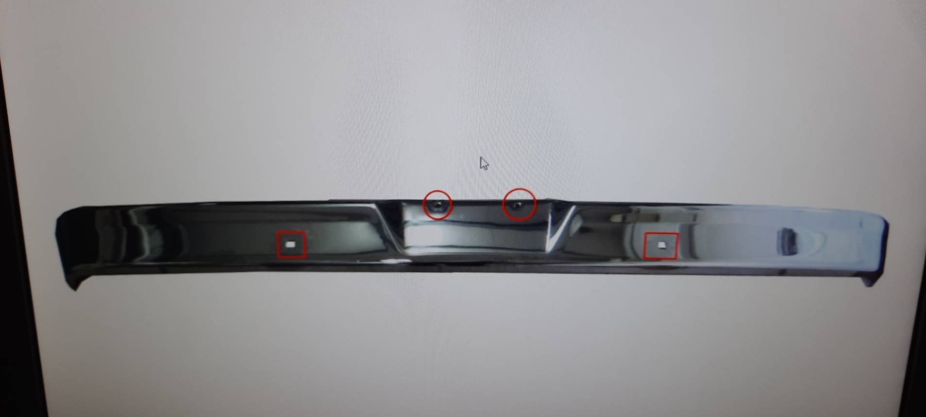 Ford Truck/F100 F/BUMPER 64-79 (2.5MM)(CHROME)(W/O PAD HOLE)(W/LICENSE PLATE HOLE)(STEEL)