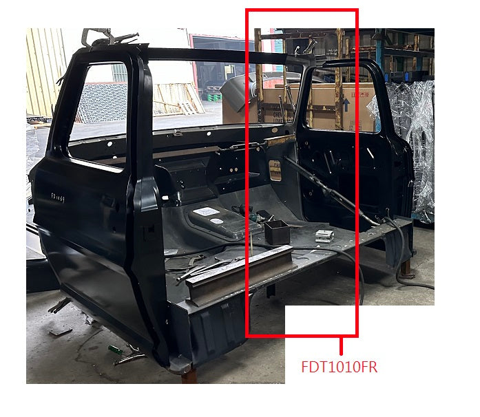 Ford Truck FRONT DOOR "A" PILLAR,ASSY 67-72 LH (STEEL)(PTD-BLACK)