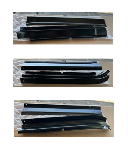 Ford Truck ROOF INNER,UPPER DOOR FRAME KIT 67-72 RH (1 KIT=INNER+OUTER=2PCS)(STEEL)(PTD-BLACK)