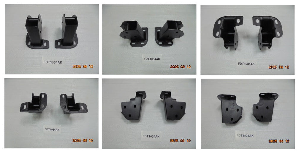 Ford Truck F/INNER FENDER,MOUNT BRACKET PAIR 73-79 (TO CAB)(1 PAIR=RH/LH=2PCS)(STEEL)(PTD-BLACK)