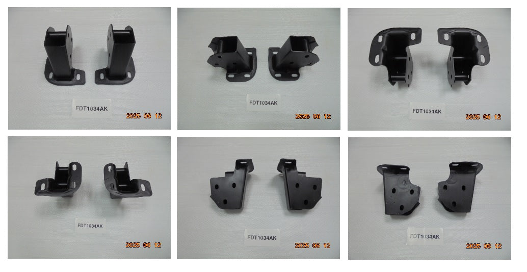 Ford Truck F/INNER FENDER,MOUNT BRACKET PAIR 73-79 (TO CAB)(1 PAIR=RH/LH=2PCS)(STEEL)(PTD-BLACK)
