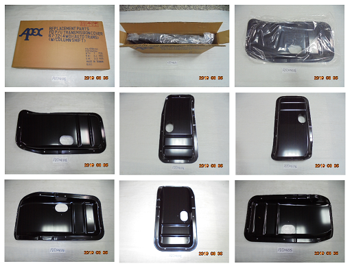 Ford Truck TRANSMISSION COVER 67-72 (4WD)(AUTO)(OVAL HOLE)(W/COLUMN SHIFT TRANSMISSION)(STEEL)(PTD-BLACK)