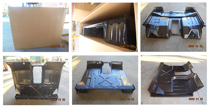 Ford Truck CAB FLOOR PANEL,ASSY 67-72 (W/HIGH HUMP HOLE)(W/CAB MOUNT,ROCKER,CROSSMEMBER)(STEEL)(PTD-BLACK)